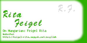 rita feigel business card